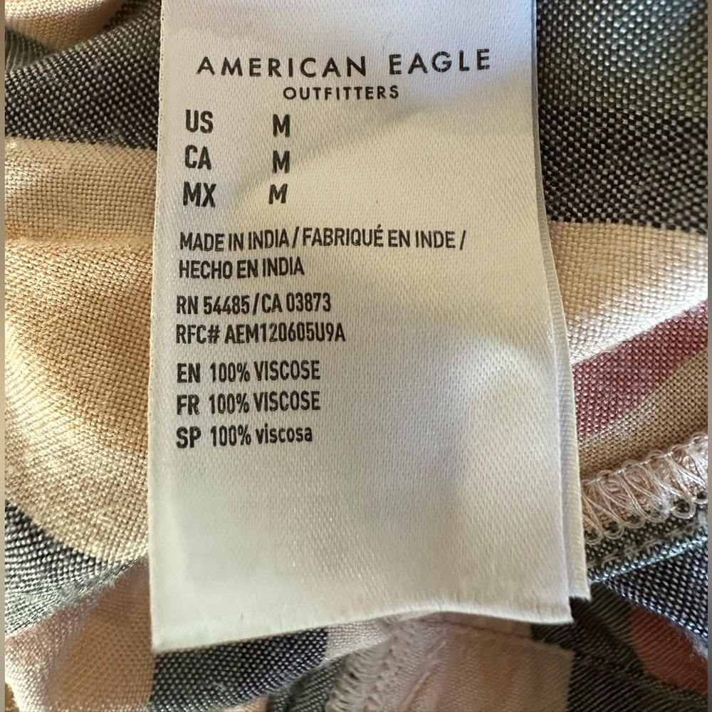American Eagle Striped Paperbag Waist Beach Jogger Pants Size M - Picture 13 of 14